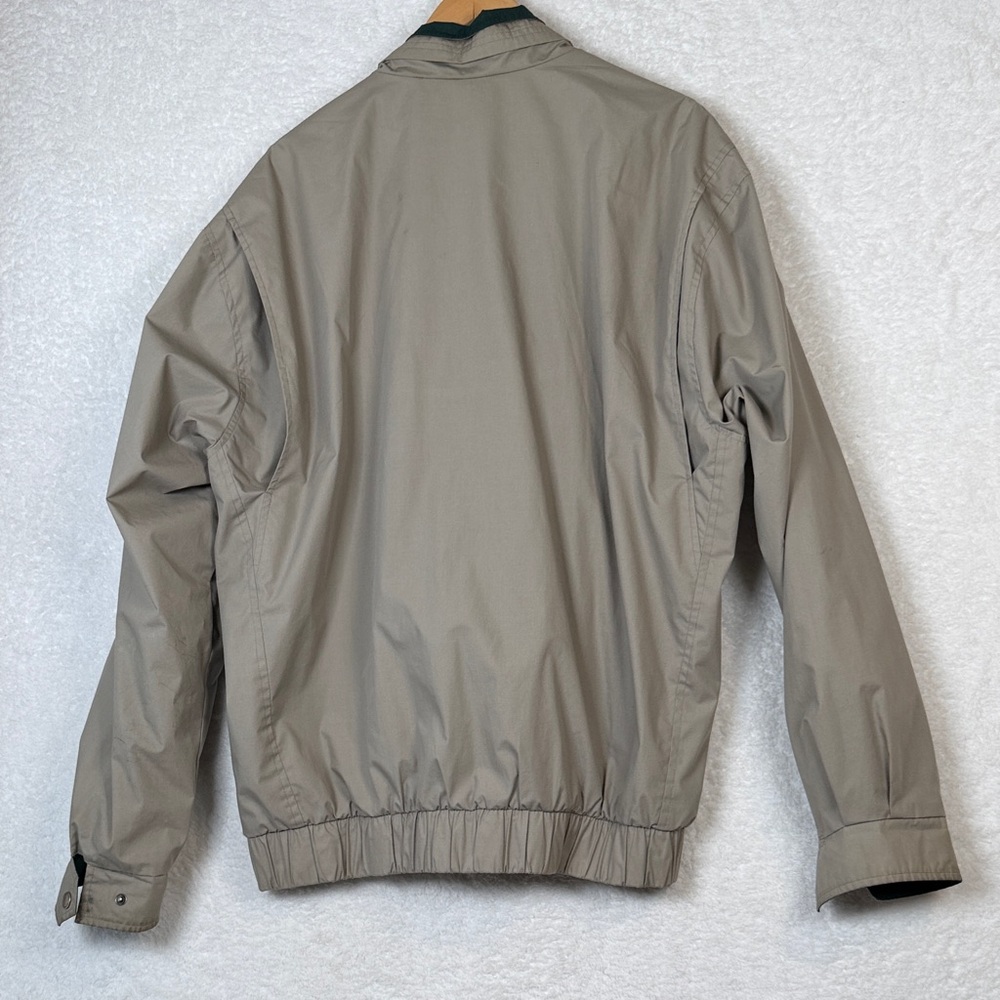 Vintage Members Only Men's Beige Jacket with Green Lining - Picture 13 of 14